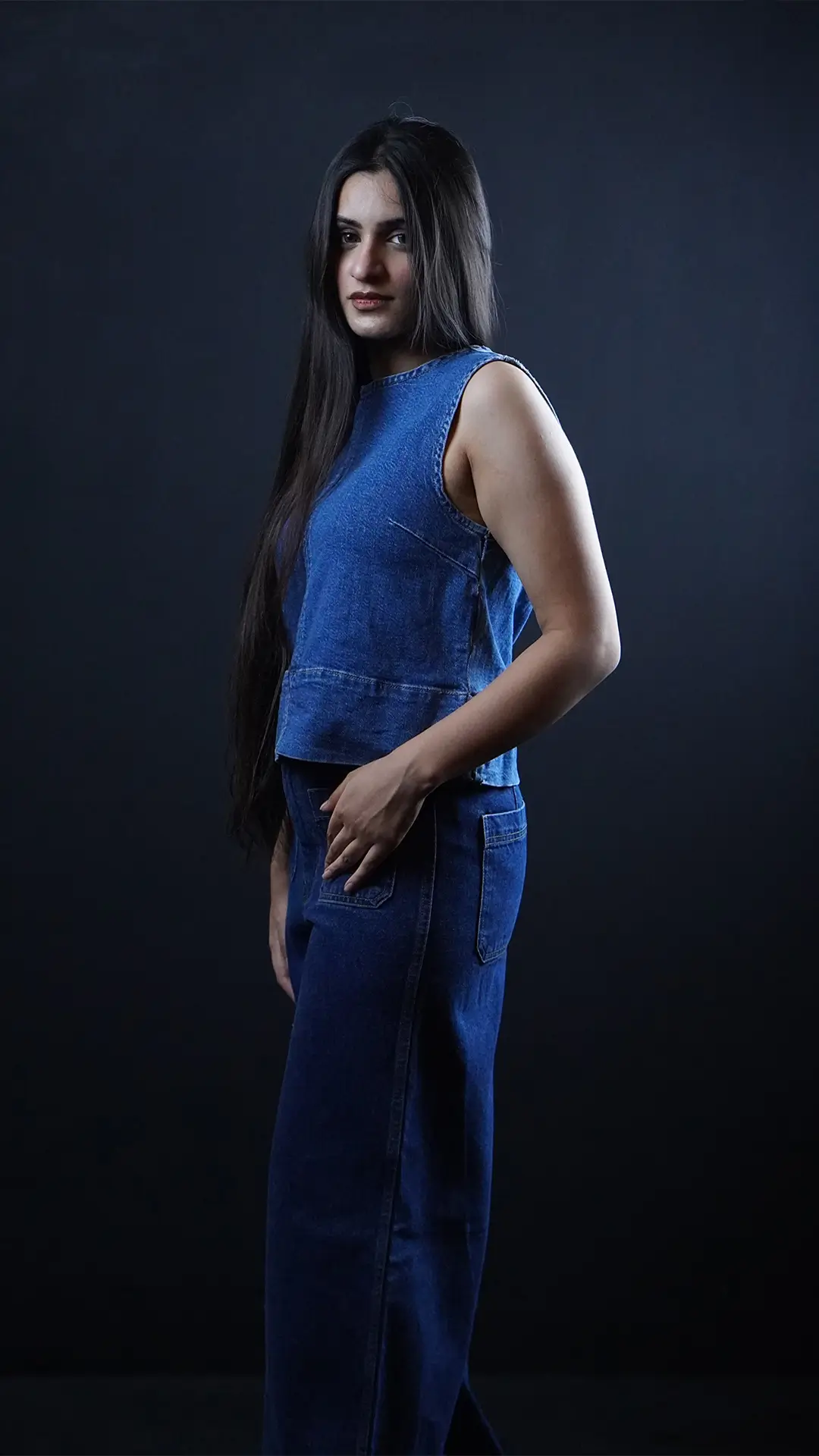 Denim Sleeveless Top