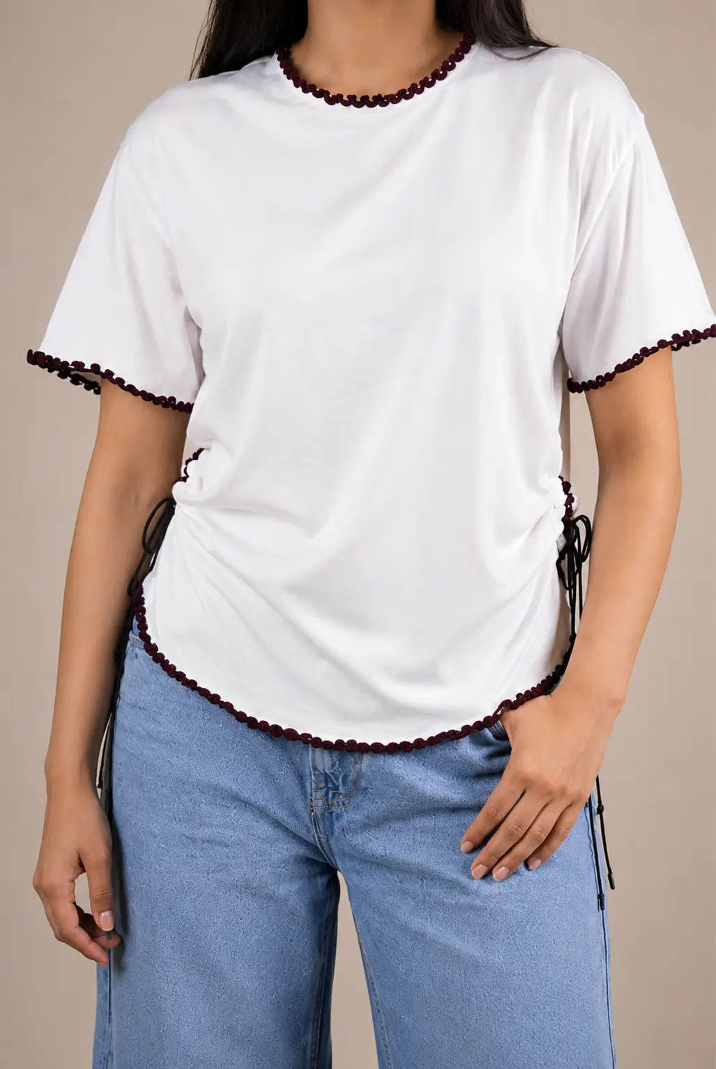 Lettuce Edge Contrast Trim T-Shirt
